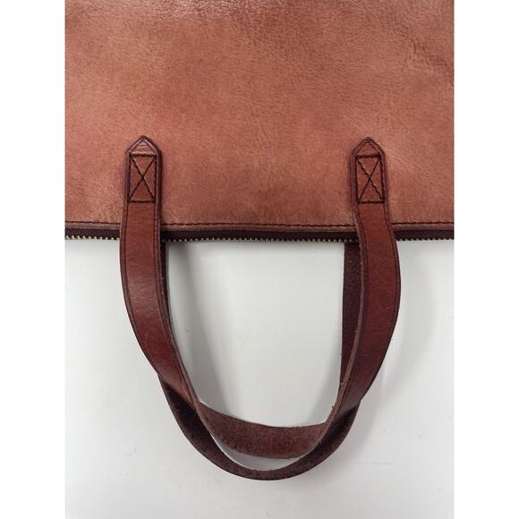 Madewell Mini Transport Tote Brick Red Leather Women's Hobo Purse Handbag - Picture 16 of 16